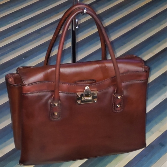 Valentino Garavani Handbags - 🔥SOLD🔥Valentino Garavani Brown Rockstud Satchel